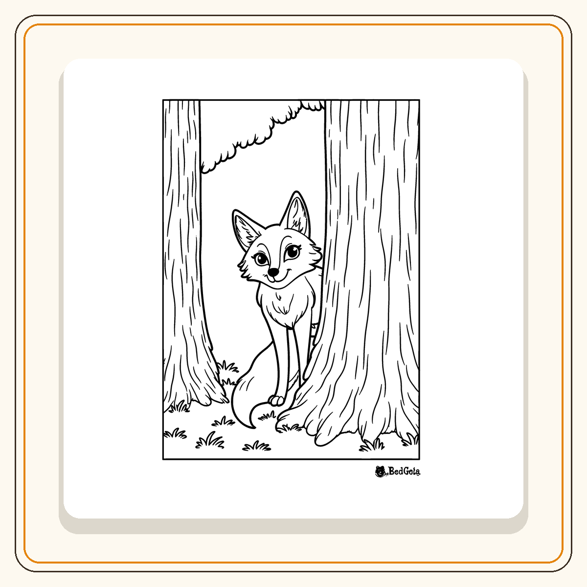 74 coloriages faciles d'animaux de la forêt – Image 7