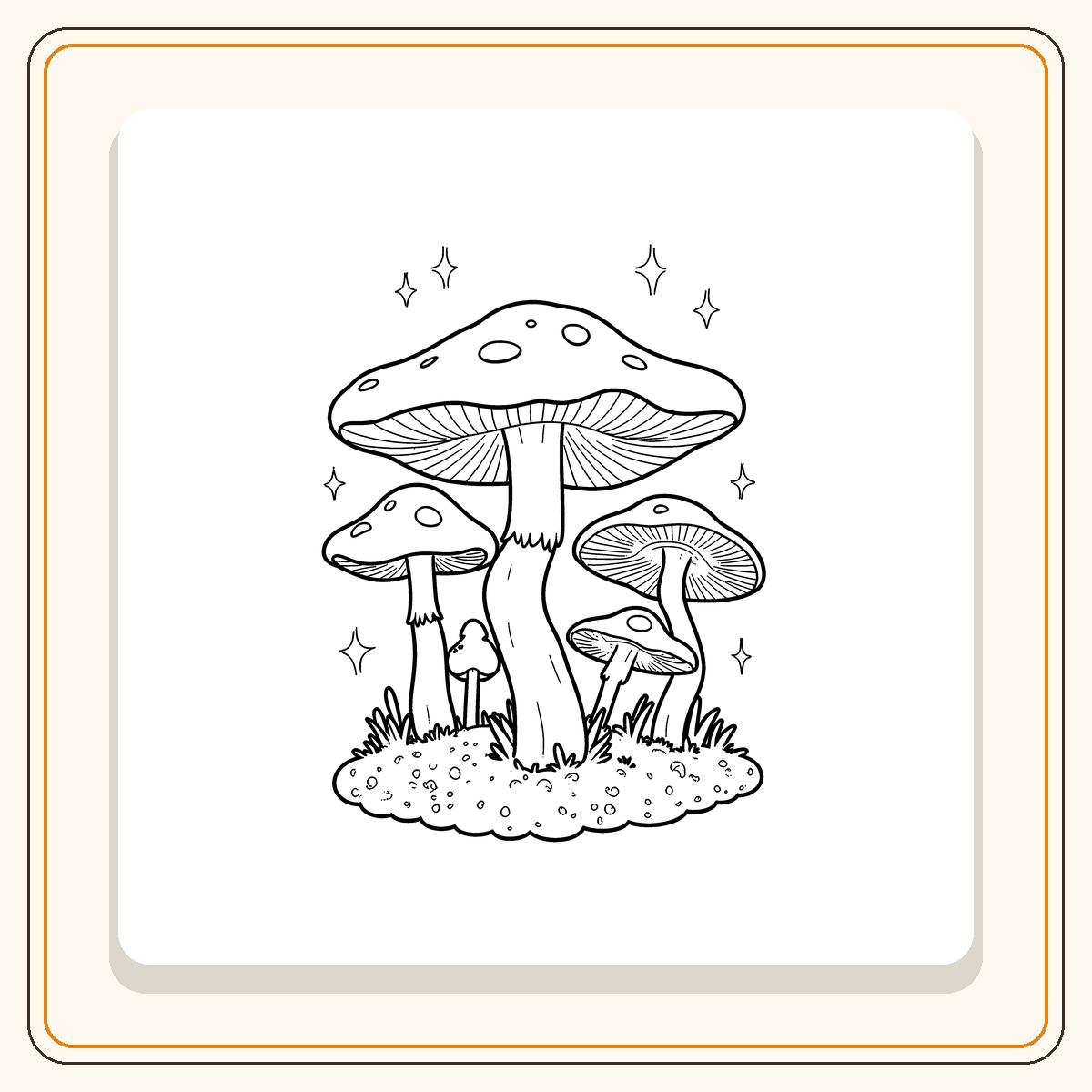 93 coloriages faciles de champignons – Image 9
