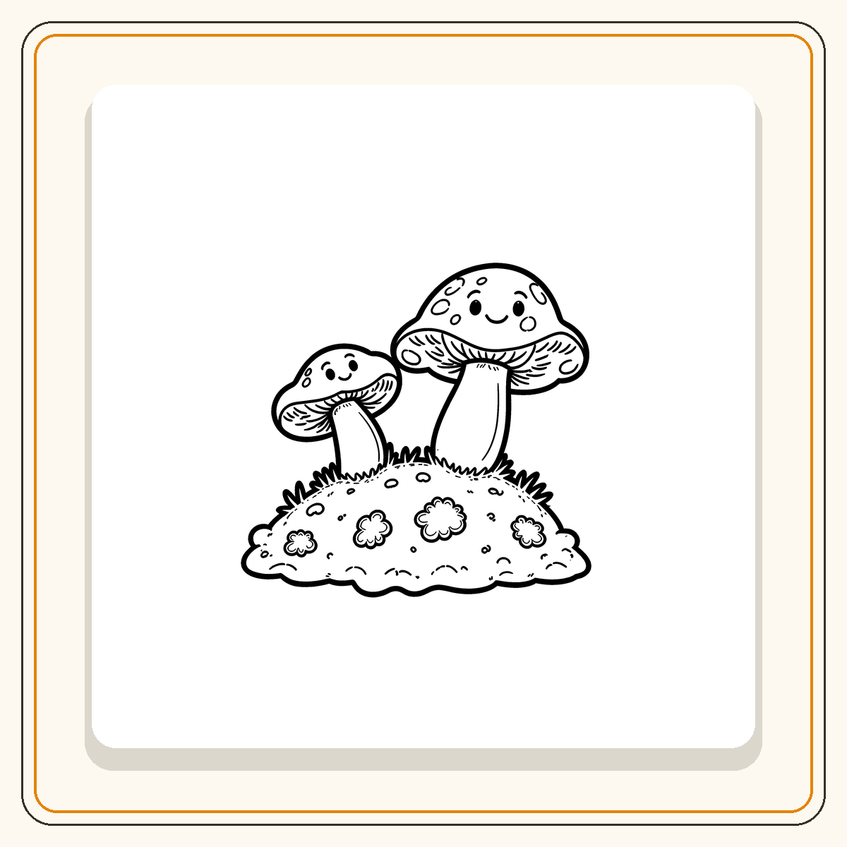 93 coloriages faciles de champignons – Image 12