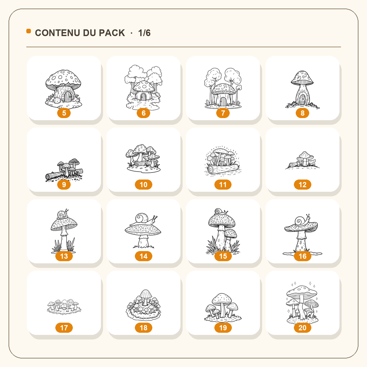 93 coloriages faciles de champignons – Image 2