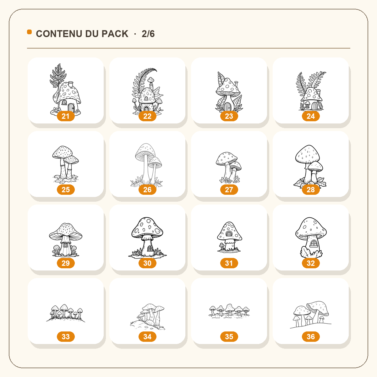 93 coloriages faciles de champignons – Image 3