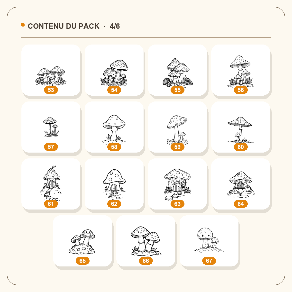 93 coloriages faciles de champignons – Image 5