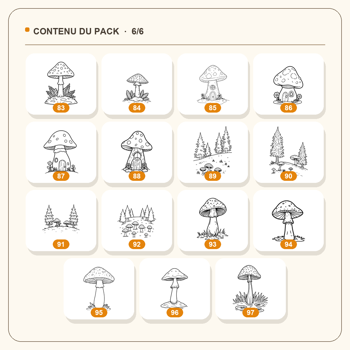 93 coloriages faciles de champignons – Image 7