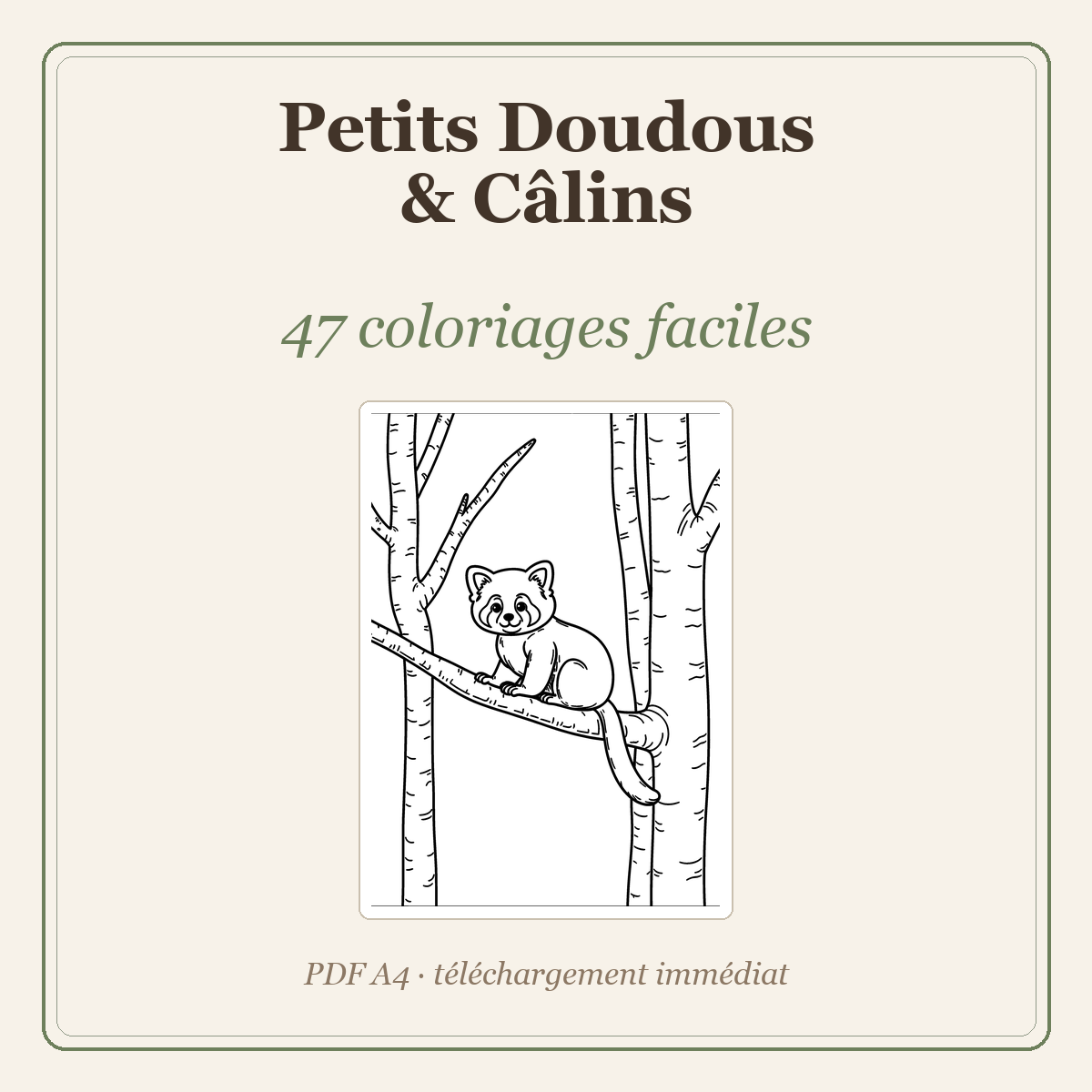 47 coloriages faciles de doudous