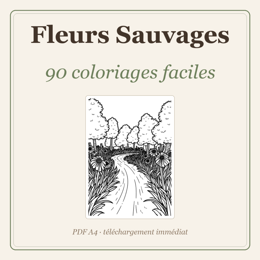 90 coloriages faciles de fleurs sauvages
