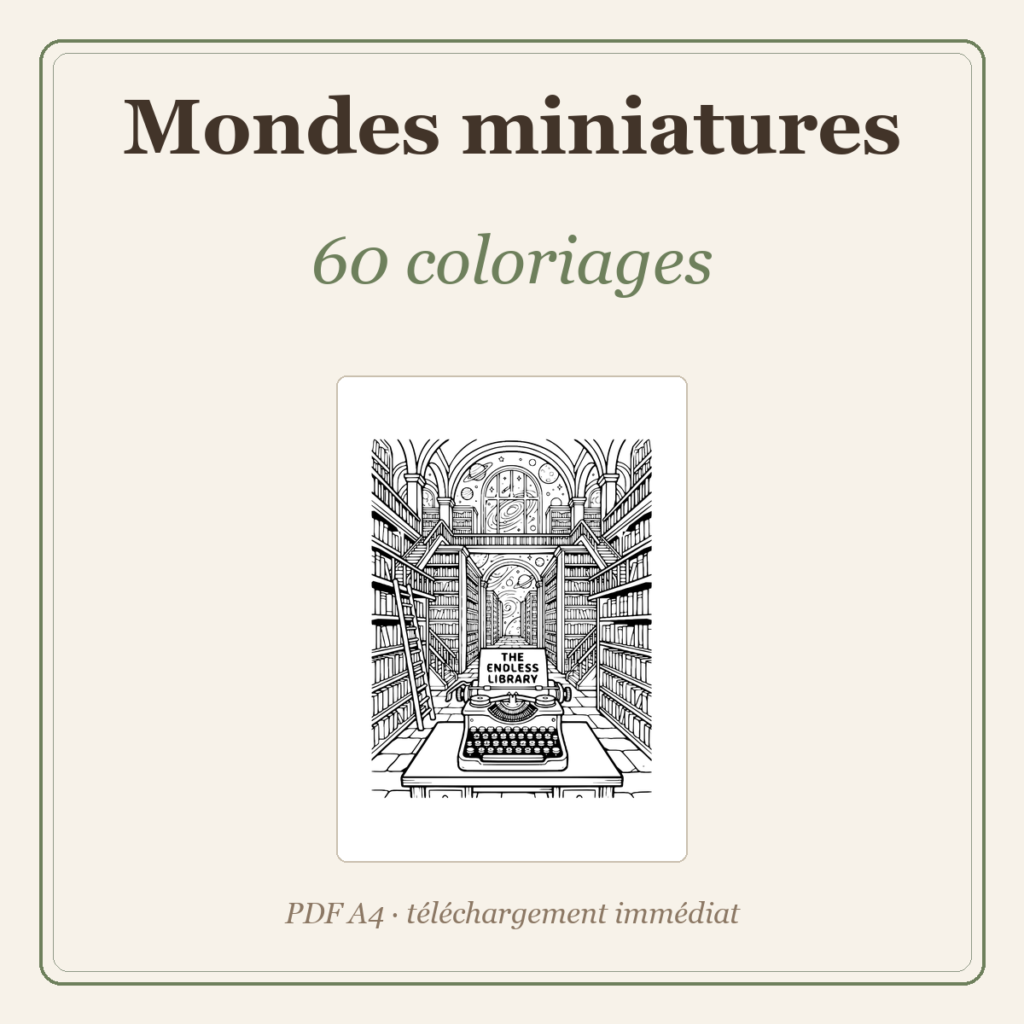 60 coloriages de mondes miniatures