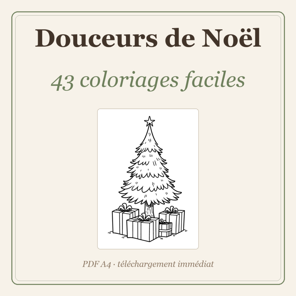 43 coloriages faciles de Noël douceurs