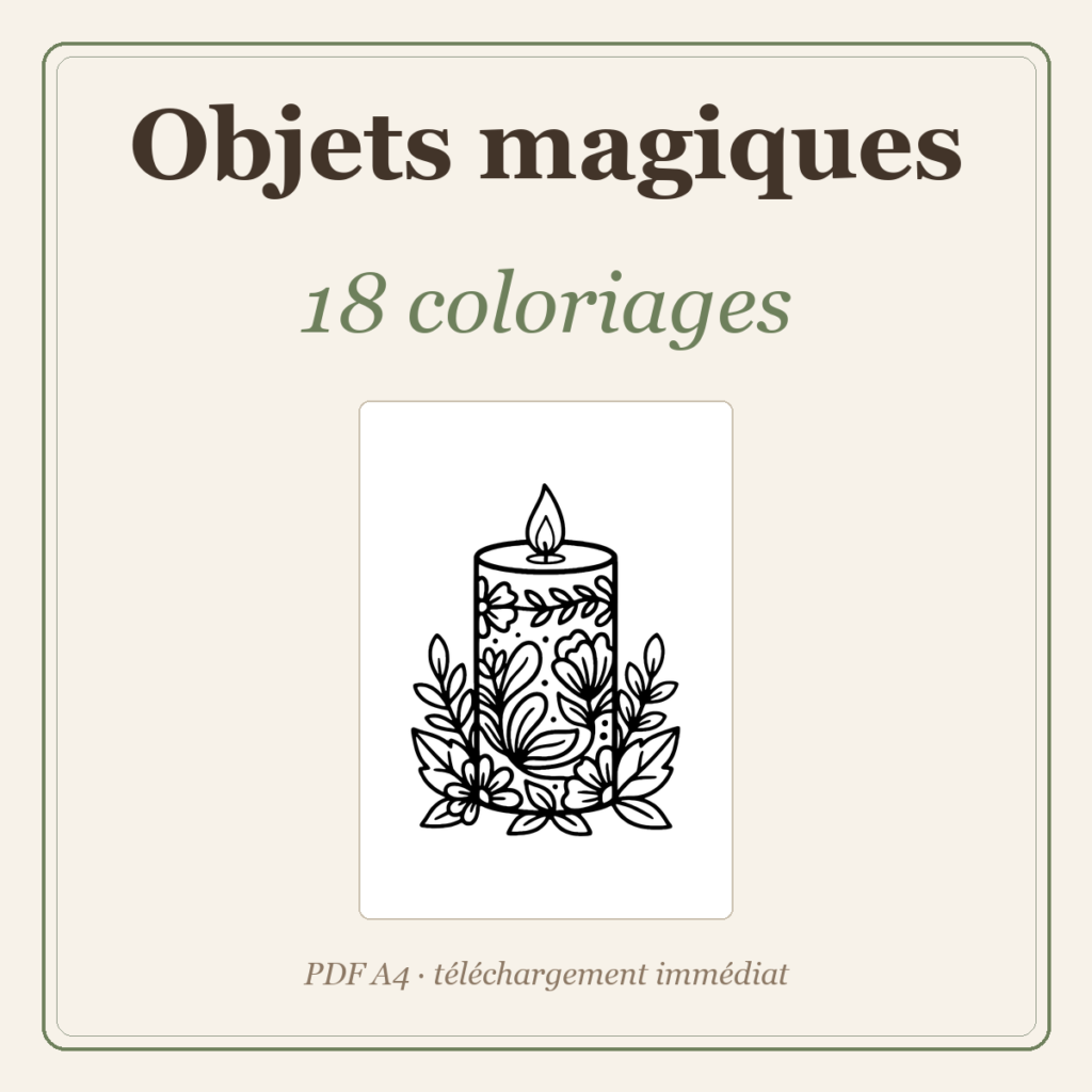 18 coloriages faciles d'objets magiques