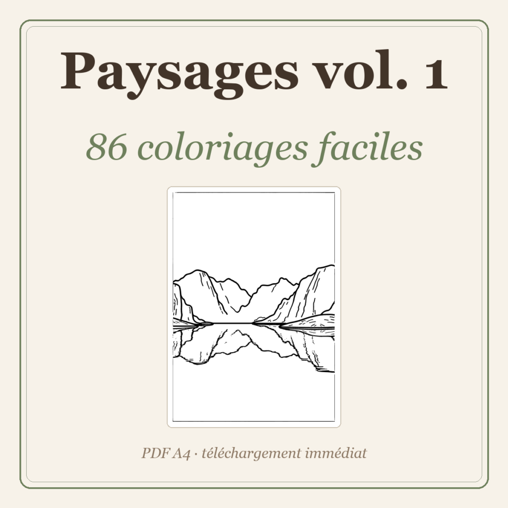 86 coloriages faciles de paysages