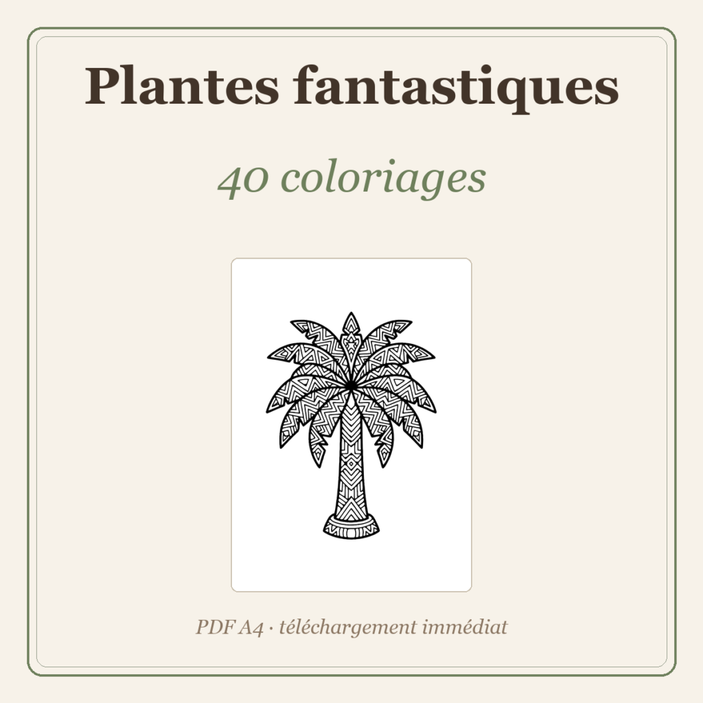 40 coloriages de plantes fantastiques
