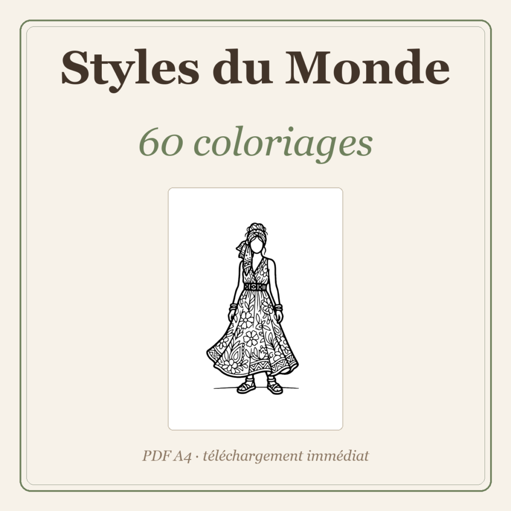 Pack Styles du Monde — 60 coloriages