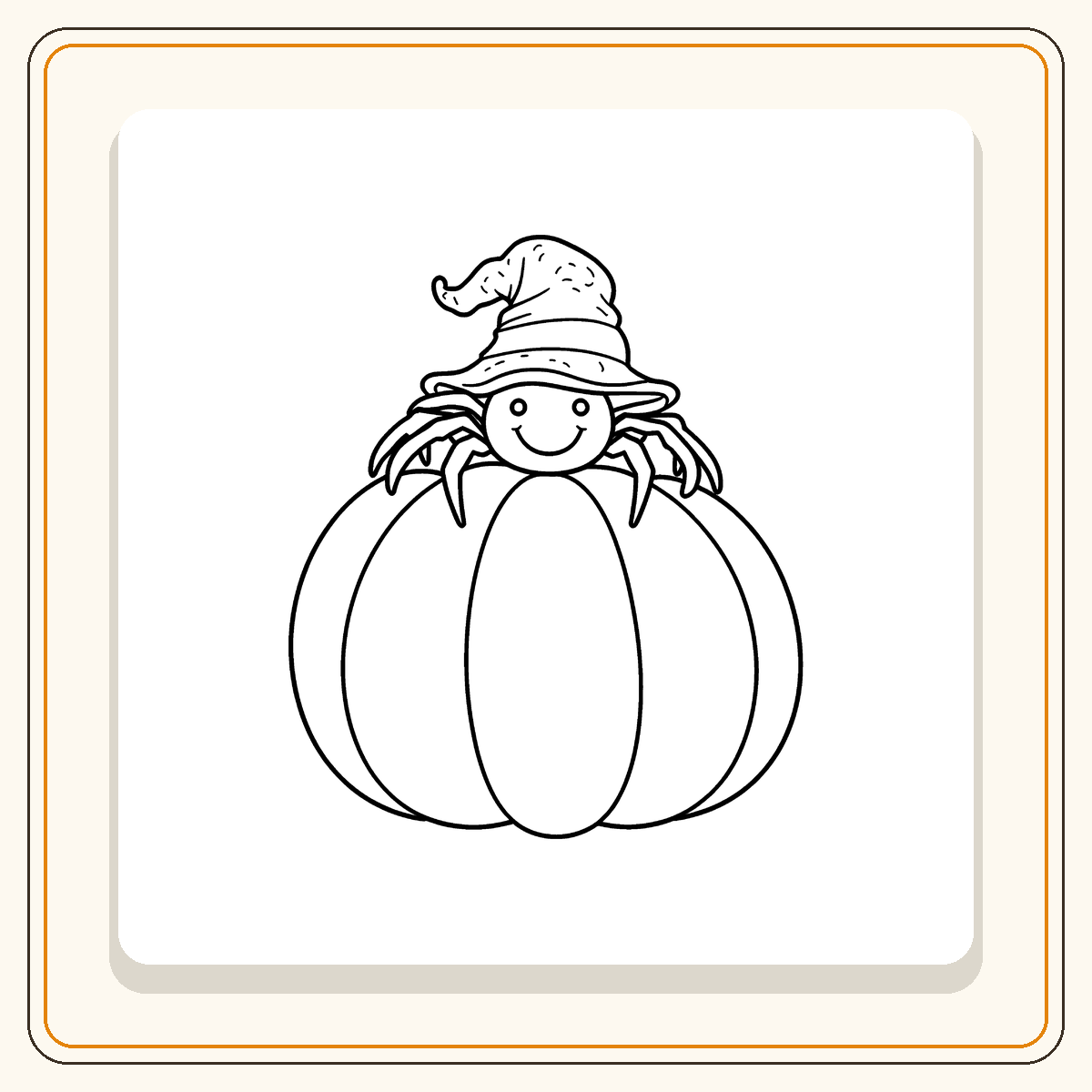 113 coloriages d'Halloween — Arachnette, l'araignée sorcière – Image 10