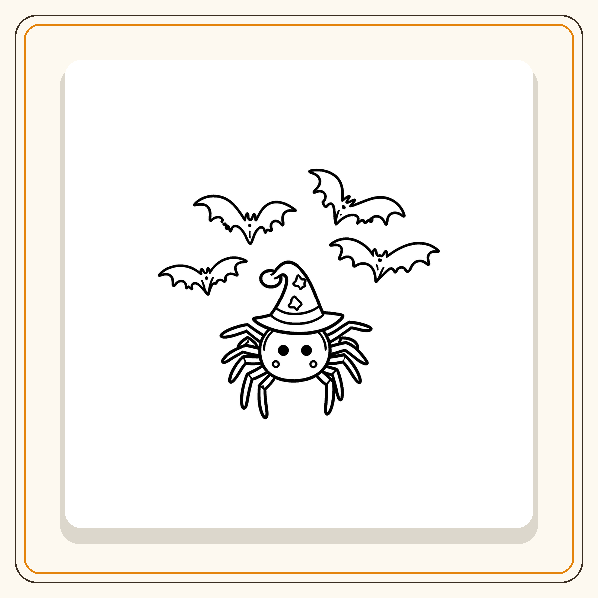 113 coloriages d'Halloween — Arachnette, l'araignée sorcière – Image 12