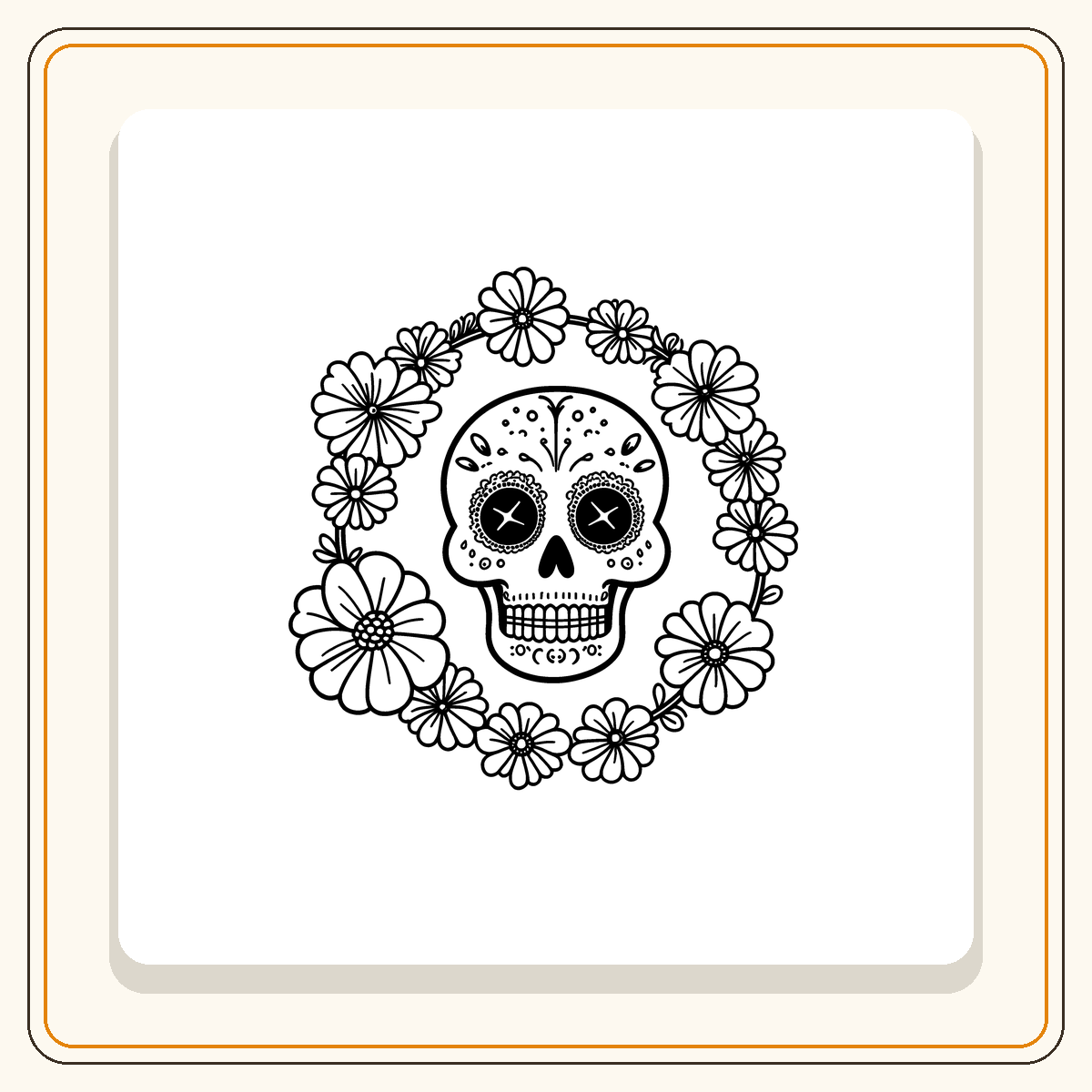 59 coloriages de crânes en fête (calaveras) — Jour des Morts – Image 12
