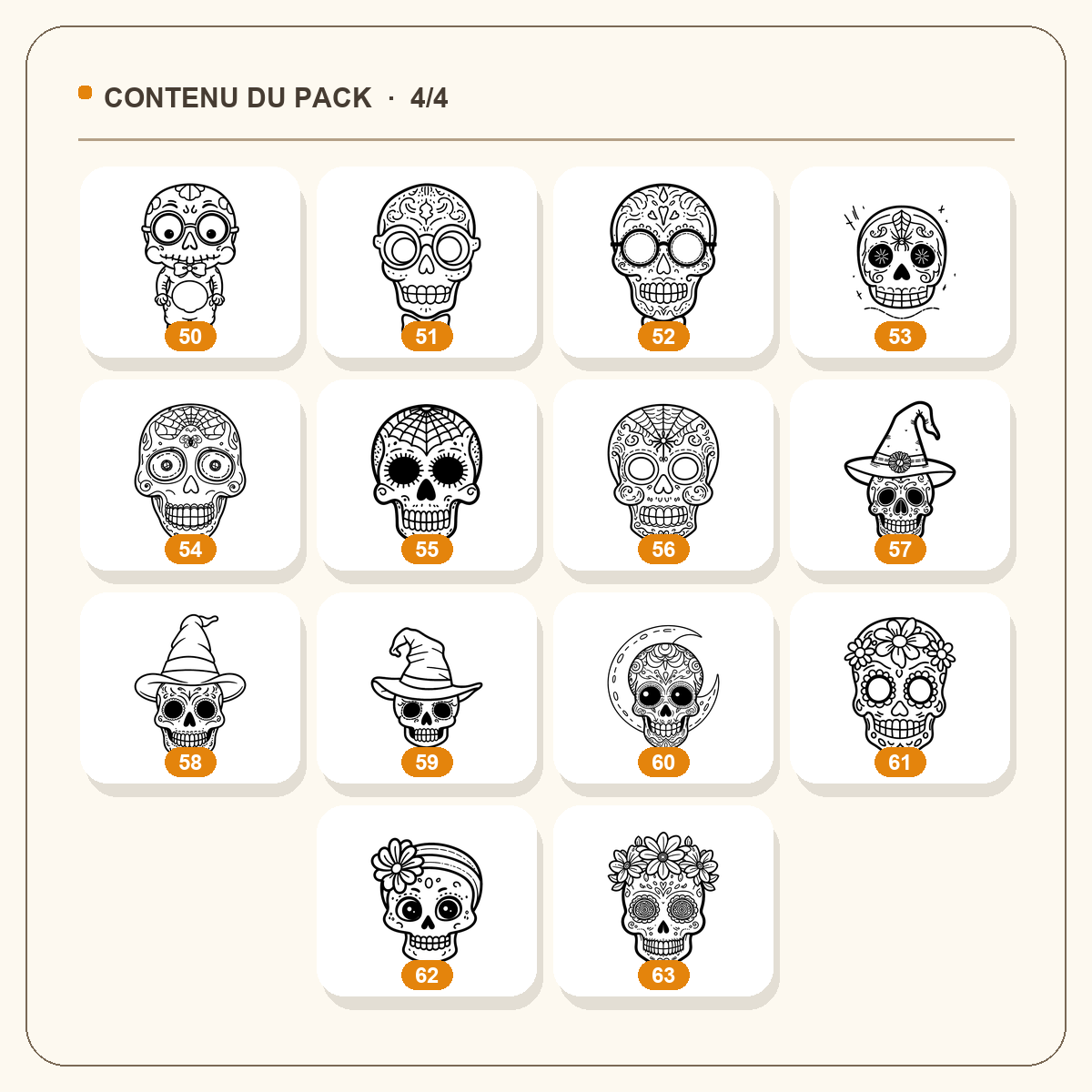 59 coloriages de crânes en fête (calaveras) — Jour des Morts – Image 5